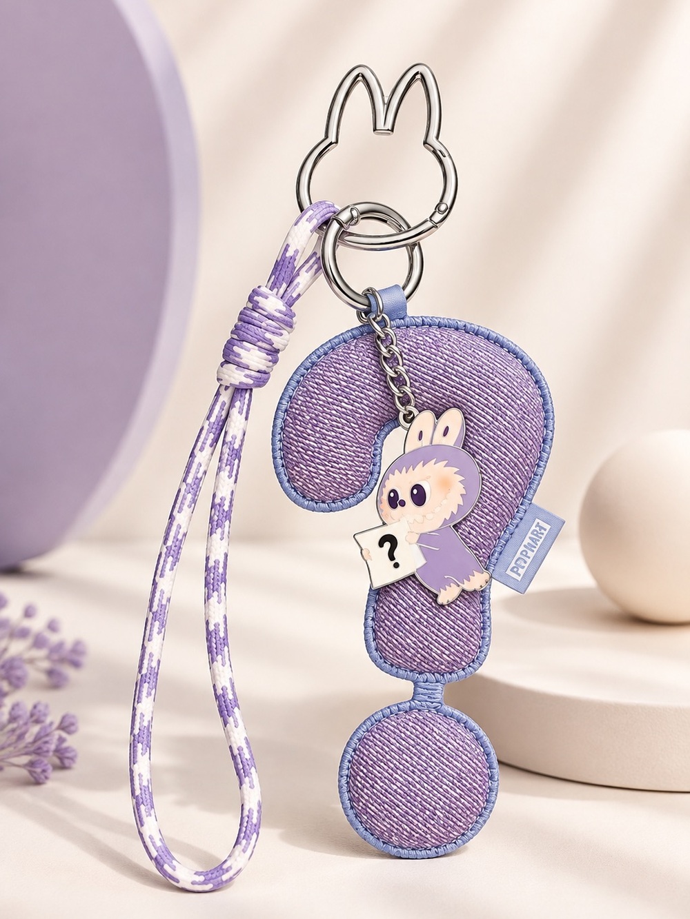 POP MART Labubu Monsters Pin for Love Question Mark Pendant Keychain BNIB